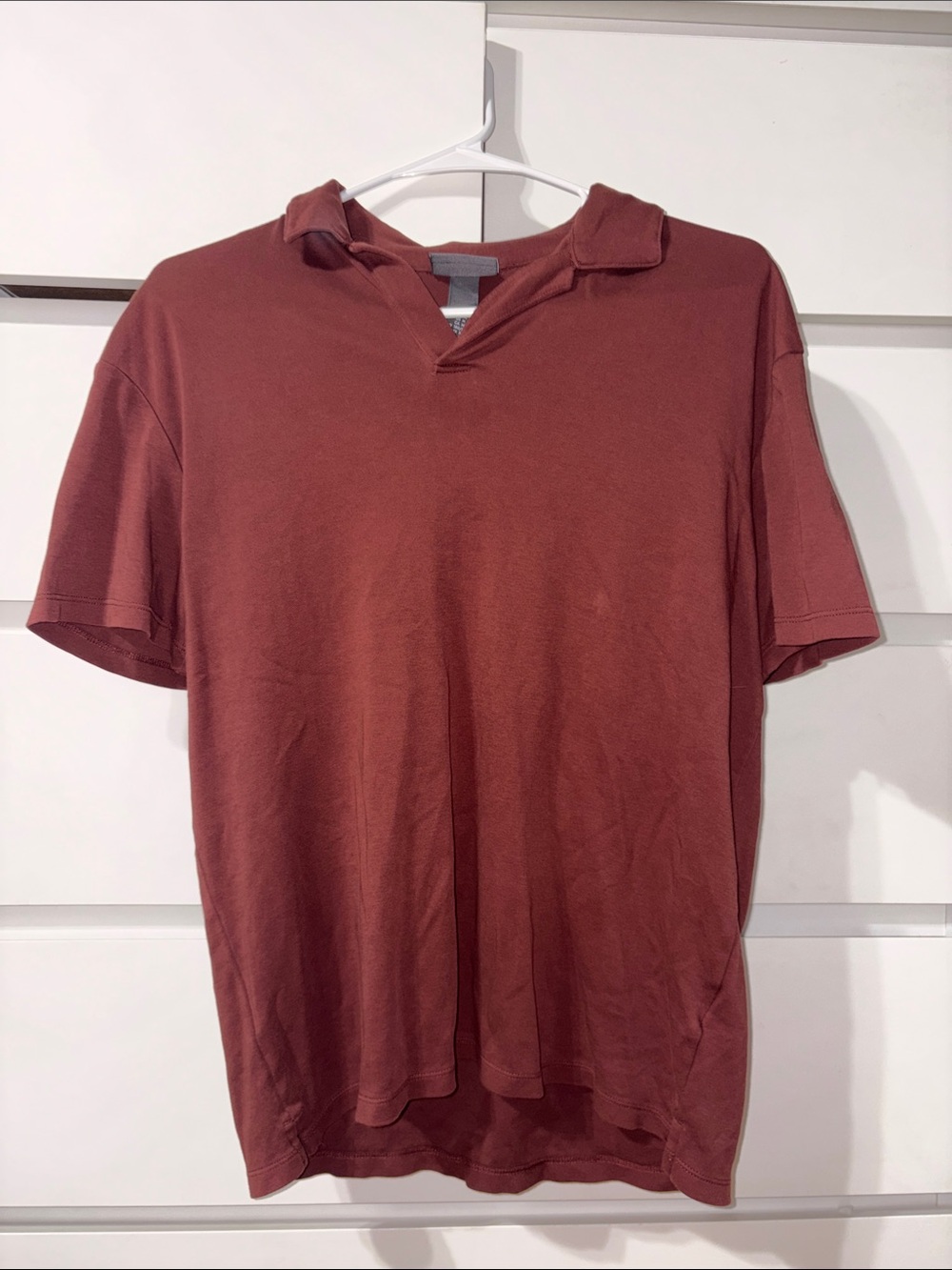 H&M Men's Short Sleeve Polo - Rust